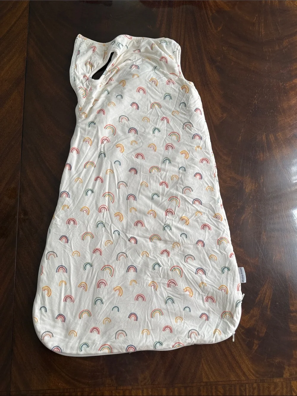 Freshly Picked White Sleep Sack with Rainbow Print 12 - 18 months